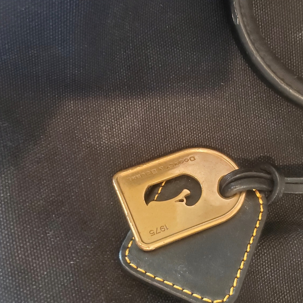 Dooney & Bourke Black Satchel with Gold Accents